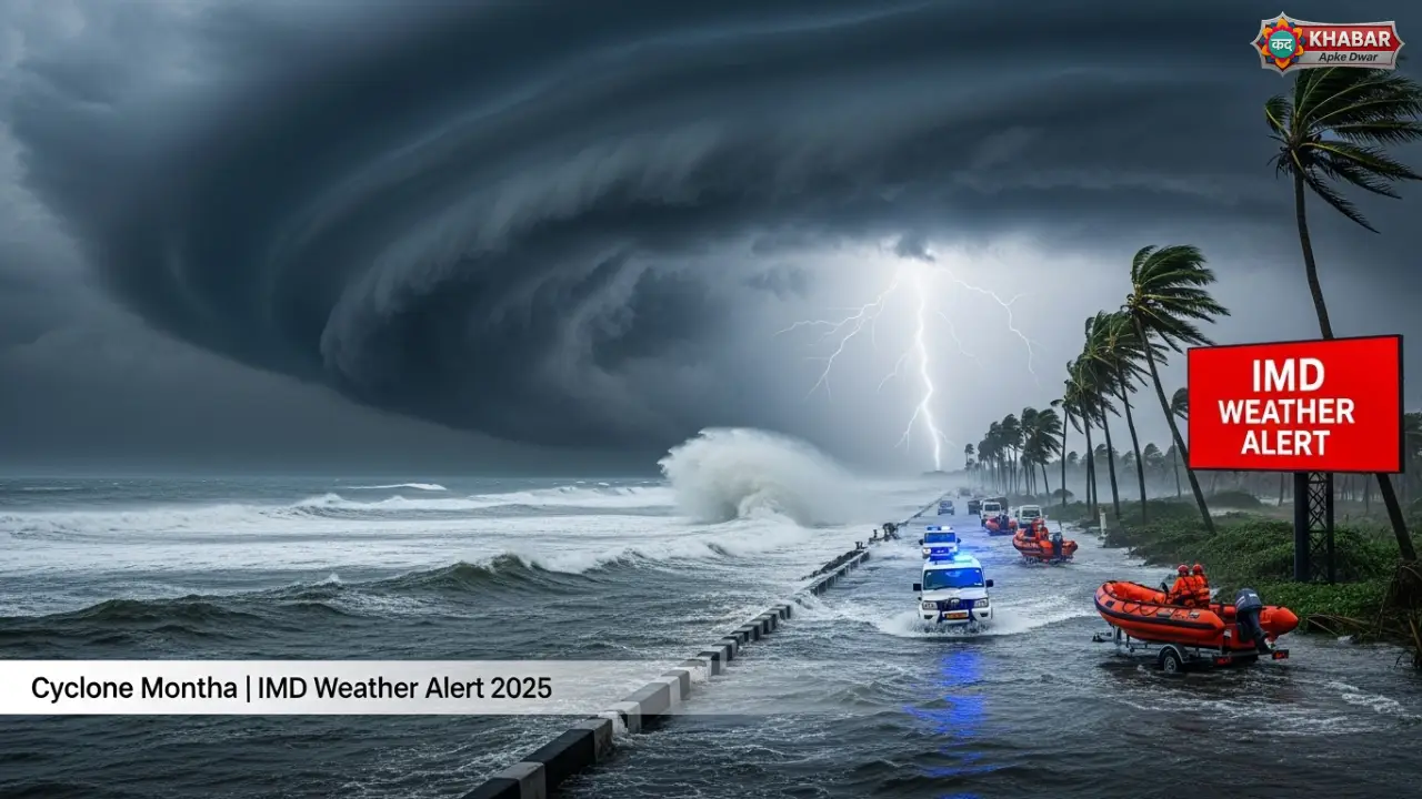 Cyclone Montha Update: IMD Weather Alert जारी, आंध्र-ओडिशा में भारी बारिश और बाढ़ का खतरा