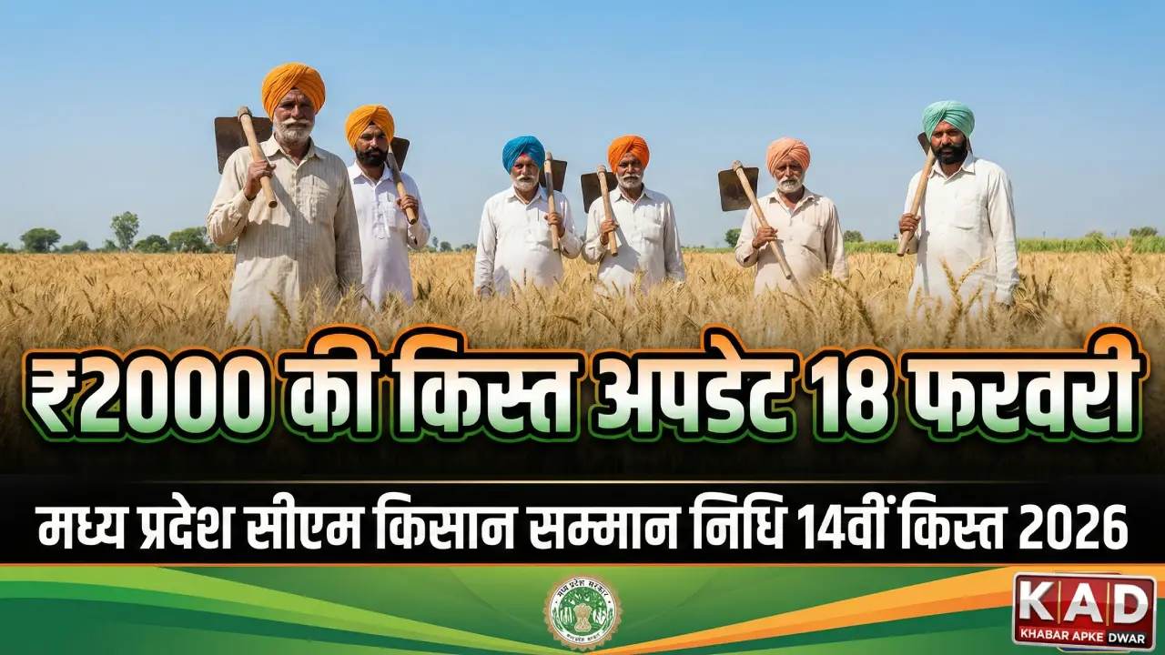 MP CM Kisan Samman Nidhi 14th Installment 2026 ₹2000 update for Madhya Pradesh farmers