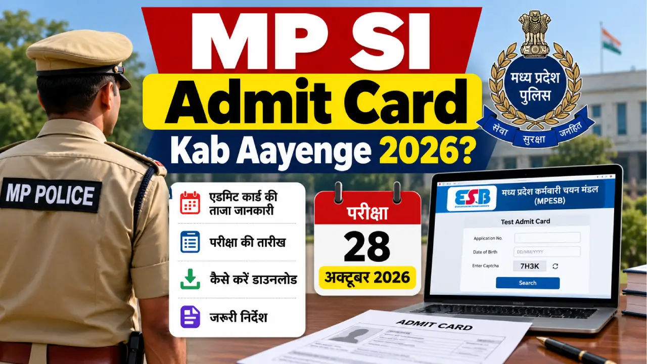 MP SI Admit Card Kab Aayenge 2026