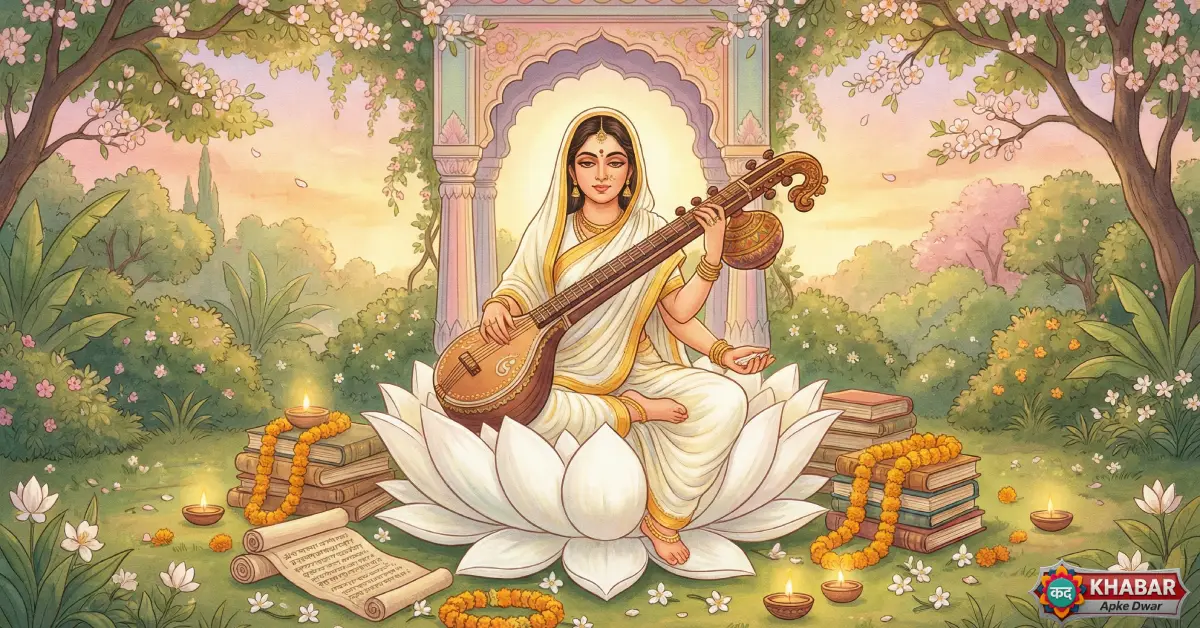 basant panchami saraswati puja kyon hoti hai goddess saraswati worship image