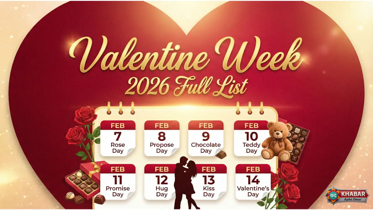 Valentine Week 2026 Full List calendar 7 to 14 February